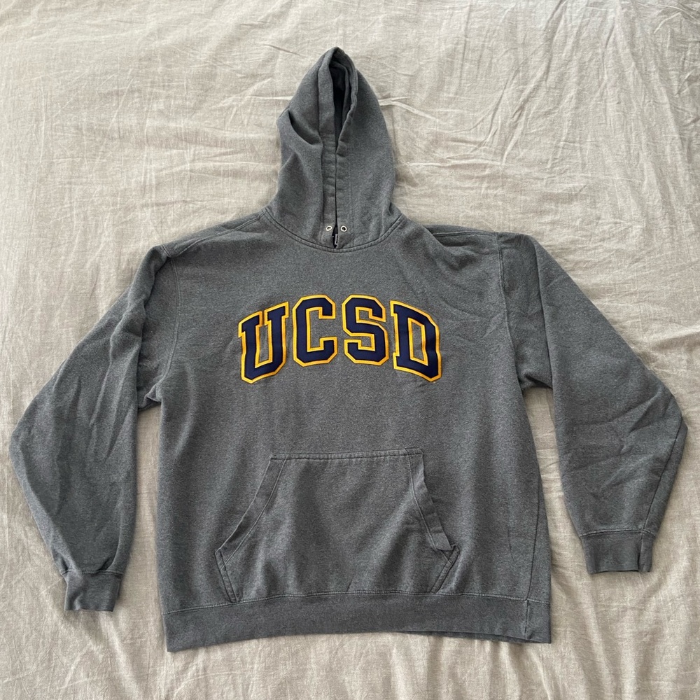 UC San Diego Grey Cotton Hoodie XXL Fits L to XXL